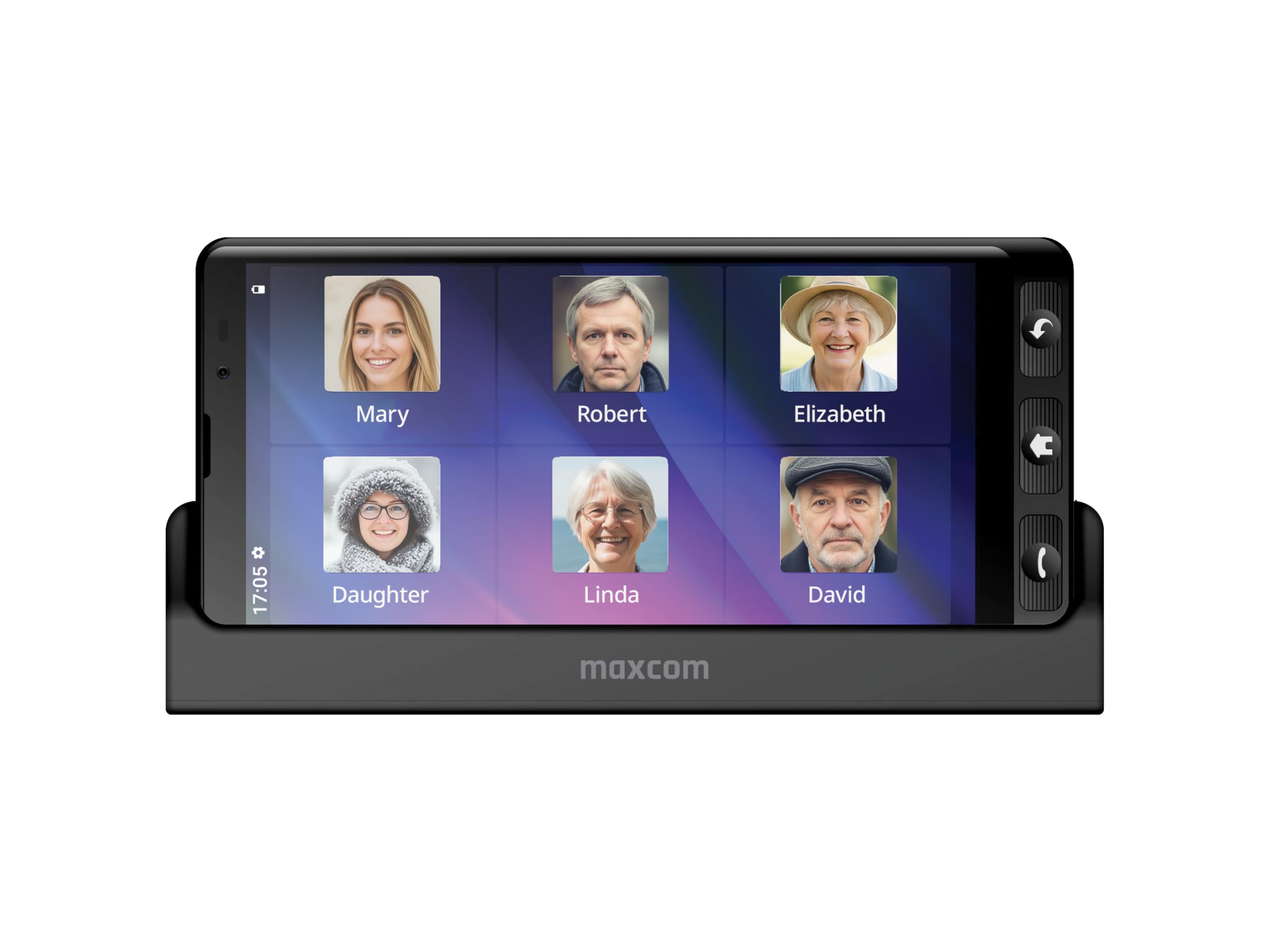 Teléfono Móvil para Personas Mayores MAXCOM MS601, Smartphone para Mayores con Whatsapp, Iconos Grandes, Botón SOS, Pantalla Grande 6”, Base de Carga, Volumen Alto, Android 14, Batería 4000 mAh, 64GB