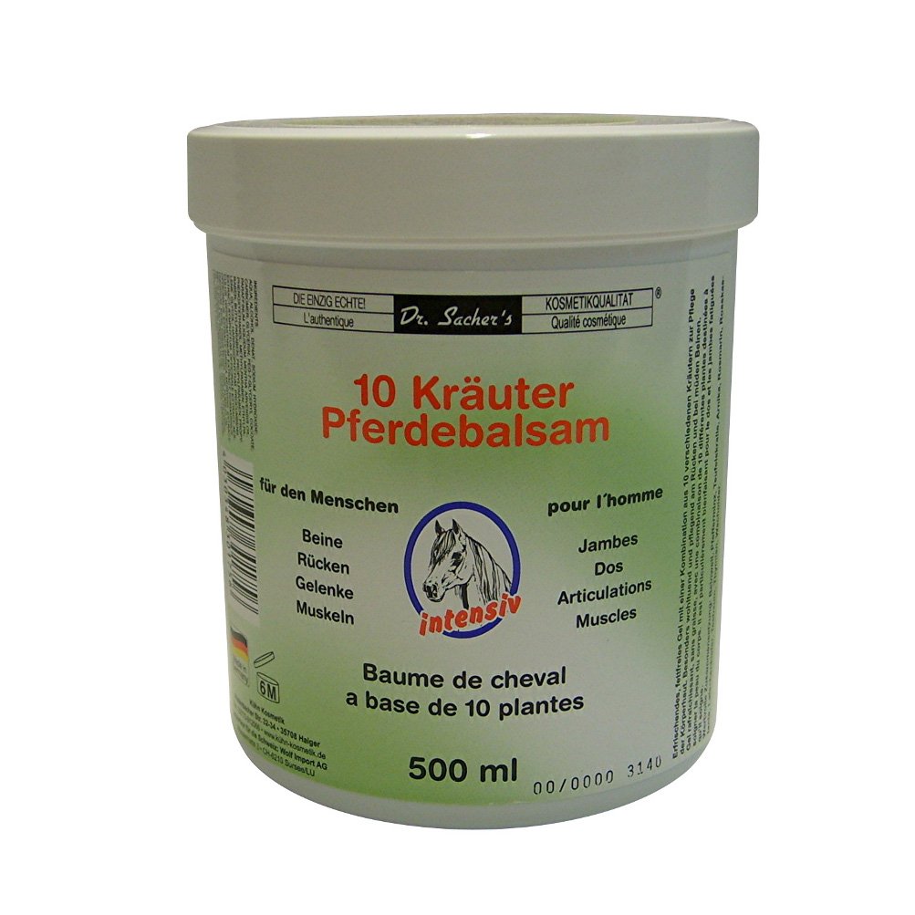 10x Dosen 10 Kräuter Pferdebalsam von Dr. Sachers (500ml je Dose)
