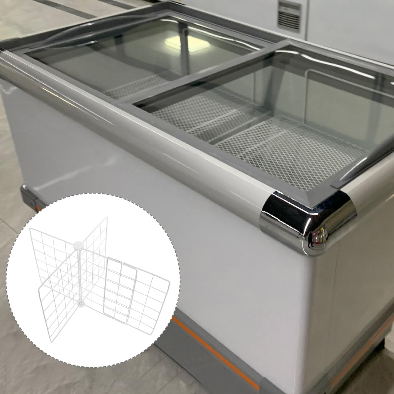 CLISPEED Divisorio per Congelatore Rete Organizer per Frigorifero e Freezer Separatore Stabile per Mantenere Provviste e Ottimizzare Stoccaggio