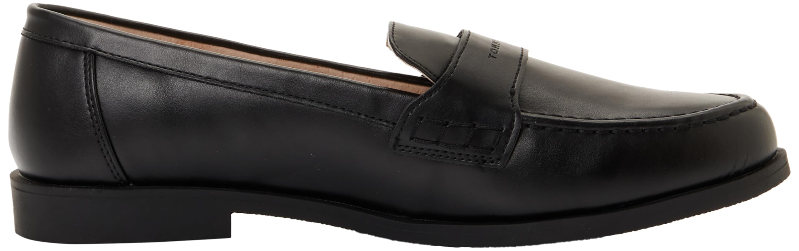 Tommy Hilfiger Logo Smooth Loafers, for Boys, Samir, Black, 37