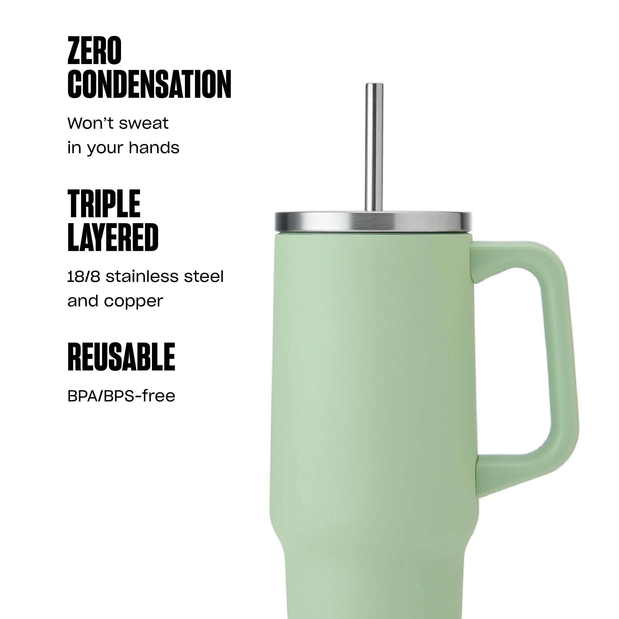S'well Tumbler XL, Reusable Drinks Tumbler with Straw, Triple-Layered Stainless Steel Bottle - Image 4