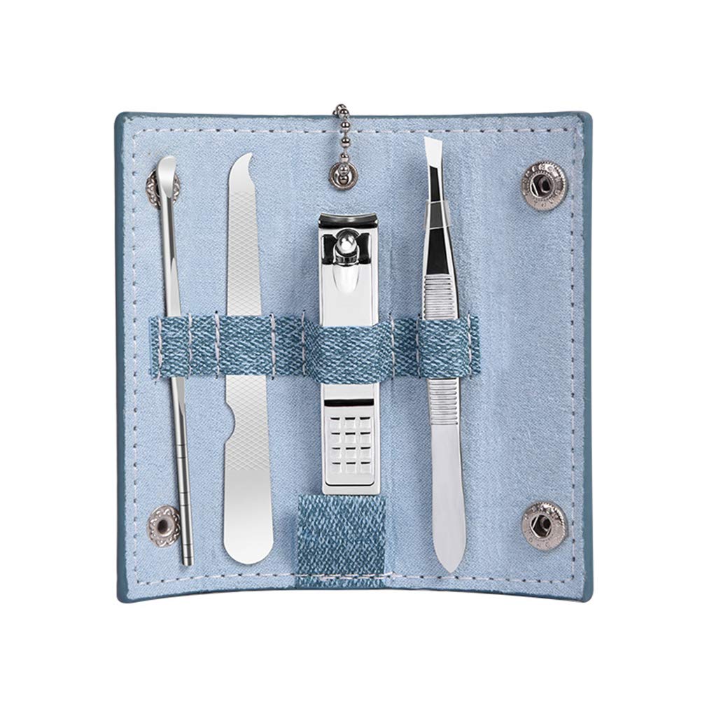 Cortaúñas, juego de manicura, kit de cortaúñas de 4 piezas, kit de cortaúñas profesional, herramientas de cuidado, kit de aseo, herramienta de manicura, tijeras de manicura de uñas de viaje portátiles