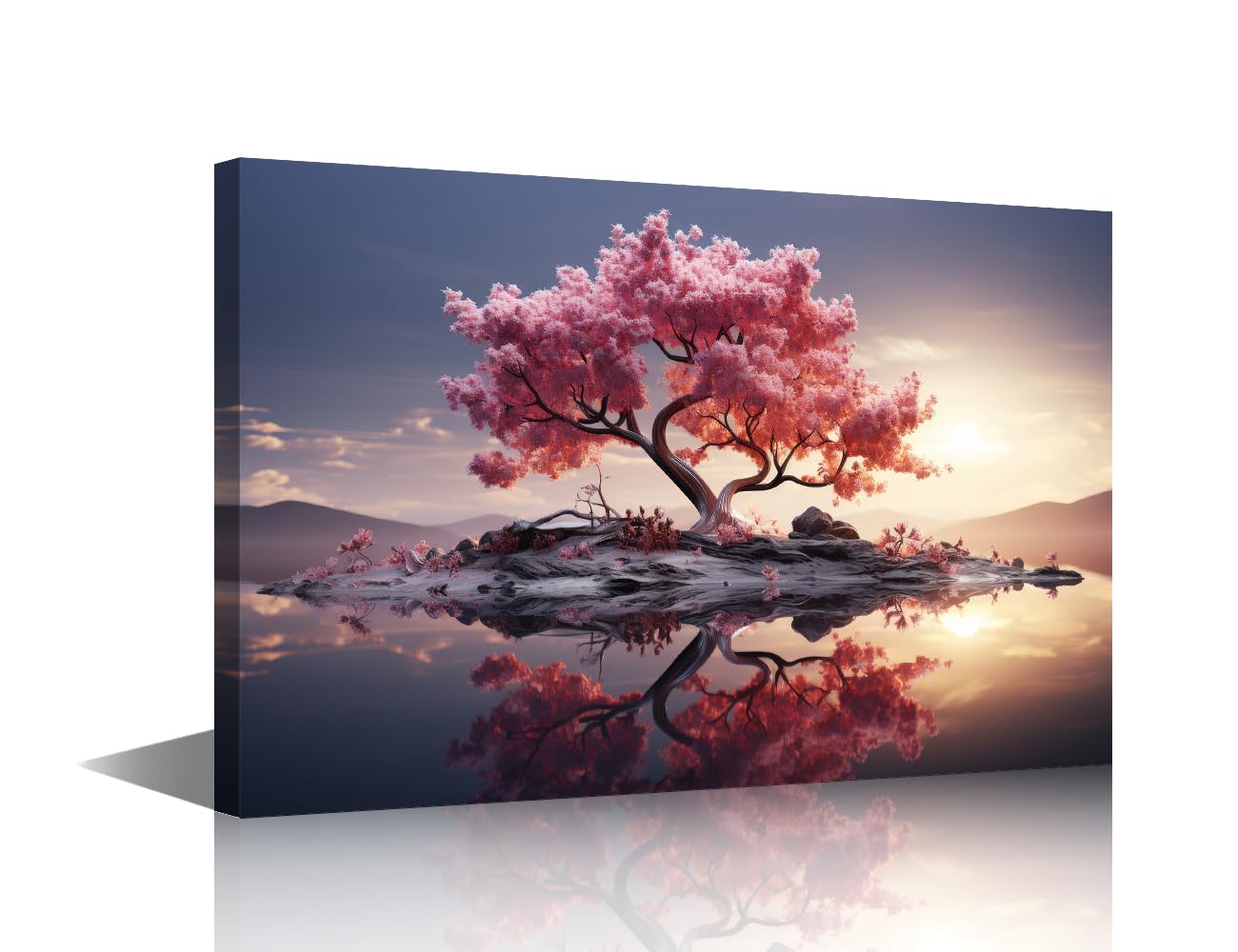 Tree Of Life HD photography pictures House Decorations Landscape Pictures Abstract Painting Wall Art 1Piece Print on Canvas Artwork for Home Giclee Framed Ready to Hang 18x12in