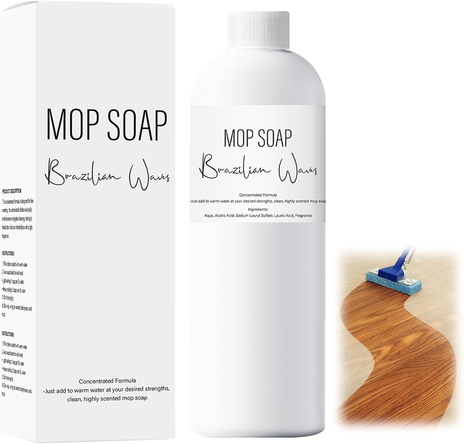 2025 New Brazilian Waves Mop Soap Mop Soap For Floor Cleaning Mop Soap Brazilian Wave Multipurpose Mop Soap