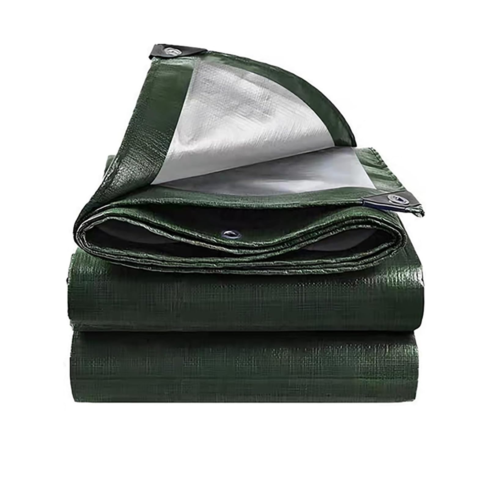 Waterproof Tarp 110 x 200 cm Weatherproof, UV Protection Plastic Tarp Easy to Wash - Pe Material for Camping Backpacking Hiking Shelter, Army Green