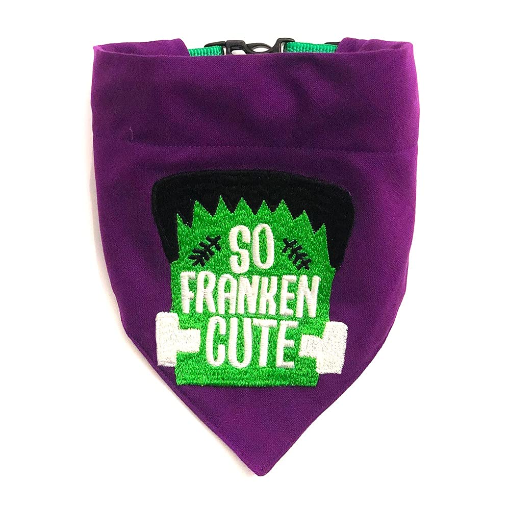 That Dog In Tuxedo Dog Halloween Costume Dog Bandana with Adjustable Dog Collar - So Franken Cute (XL, Purple) (B09HNTG857) Amazon Price History, Amazon Price Tracker