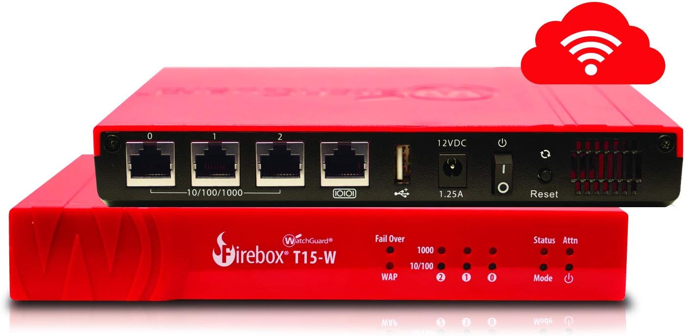 WatchGuard | WGT16641-WW | WatchGuard Firebox T15-W with 1-yr Total Security Suite (WW)