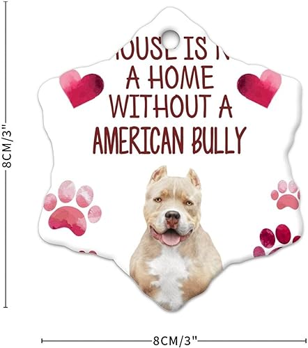 Miniatura 2 de Adorno de cerámica A House is Not A Home Without A American Bullys Pet Illustration Adornos decorativos colgantes para decoración de sala de estar,