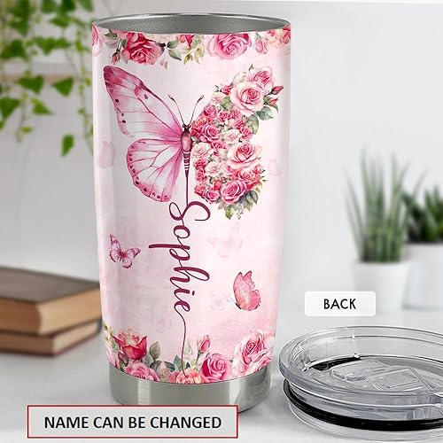 Miniatura 2 de SANDJEST Regalos inspiradores personalizados para mujeres, regalos cristianos para mujeres, vaso de 20 onzas y 30 onzas, vaso de café de viaje,