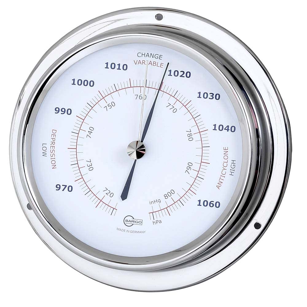 Barigo Barometro Regatta acciaio inossidabile, argento, L x A 120 mm x 40 mm, 184rfpo