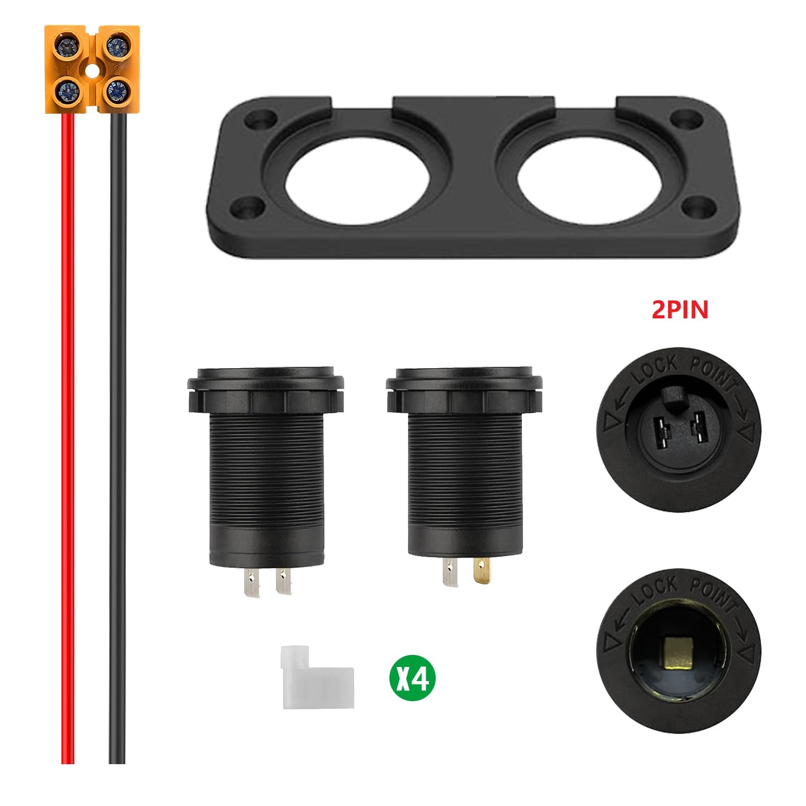 Amazon.com: HWK-DC Hardwiring Kit -12V Power Outlet-Cigarette-Lighter- Adapter :For 12 Volt Refrigerator Cigarette Lighter Socket Car Marine  Motorcycle ATV RV Power Outlet Socket Receptacle 12V Plug : Home & Kitchen