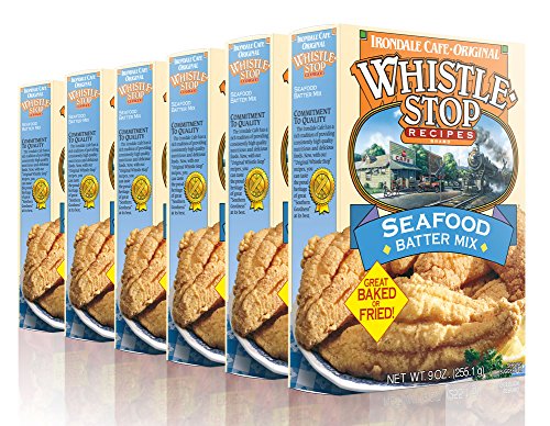 Original WhistleStop Cafe Recipes | Seafood Batter for Baking or Frying Fish | 9-oz | Case of 6