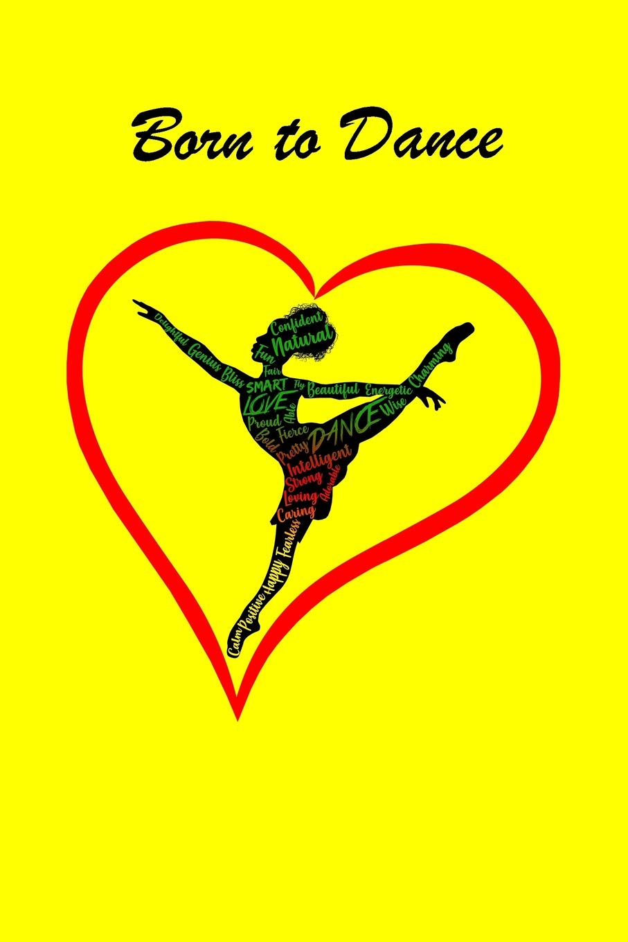 Born to Dance: Cute lined African American Ballerina Notebook