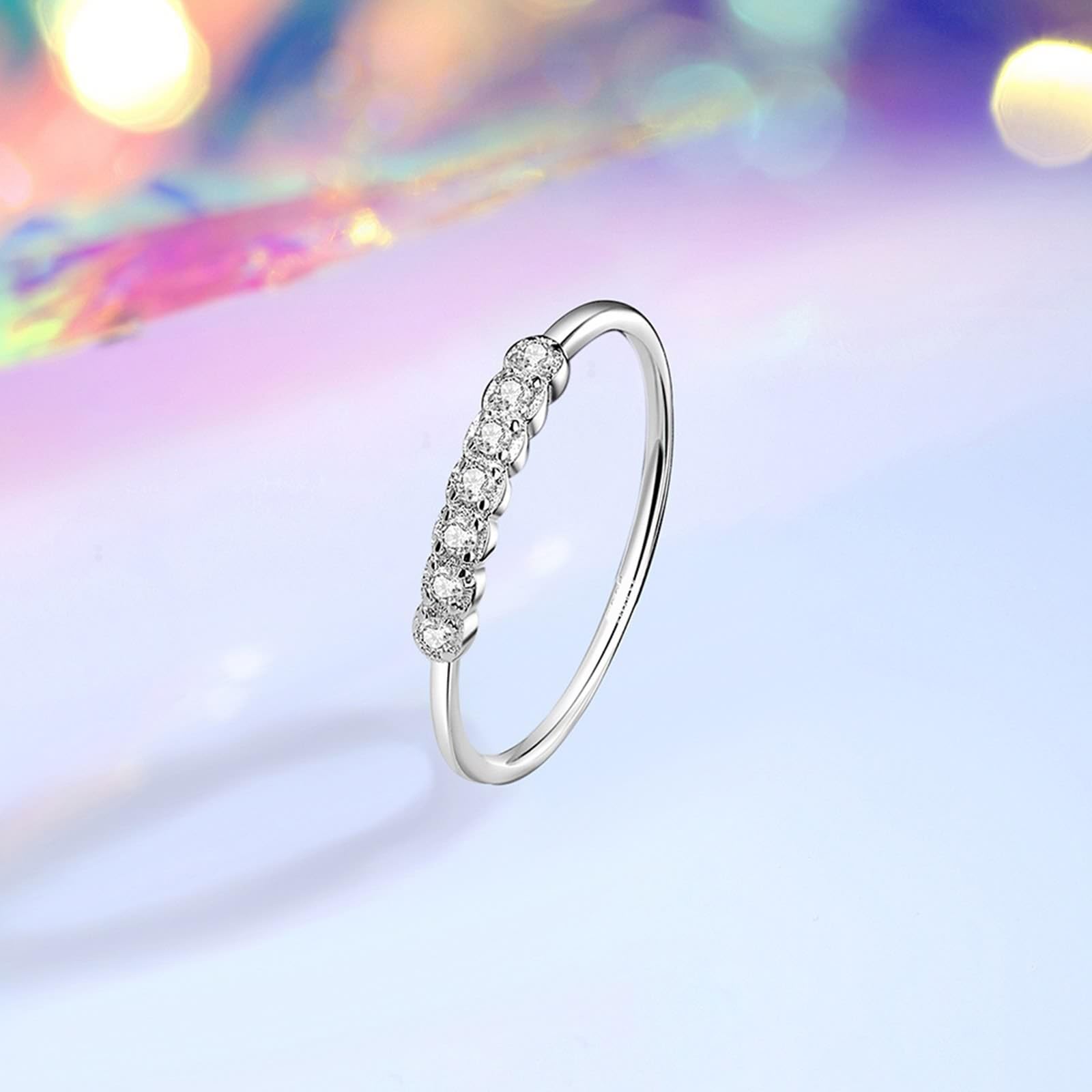 Par de anillos de oro Au750 de 18 quilates, apilables, alianzas de boda con diamante auténtico, anillo de boda de platino 950, talla 47-65