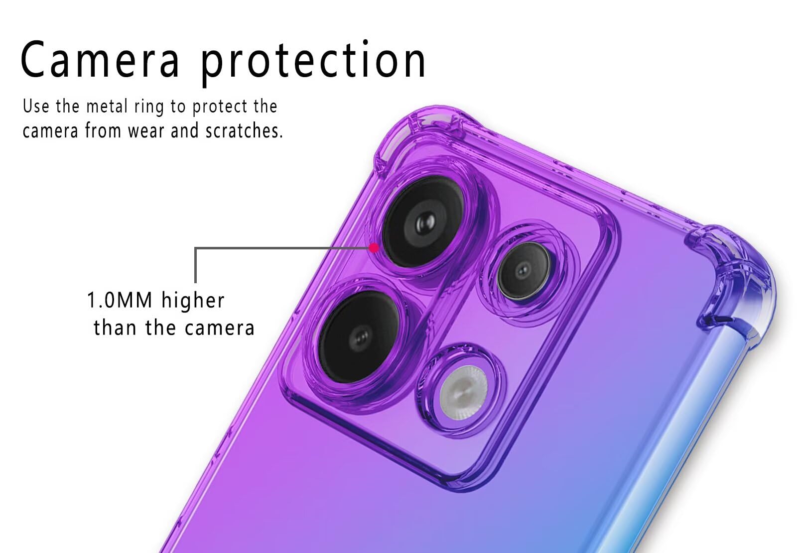 HONLEN Custodia per Redmi Note 13 Pro 5G / POCO X6 5G (6.67 Inches), Cover Morbida in Silicone TPU, Design del Telaio Galvanico - Rosa