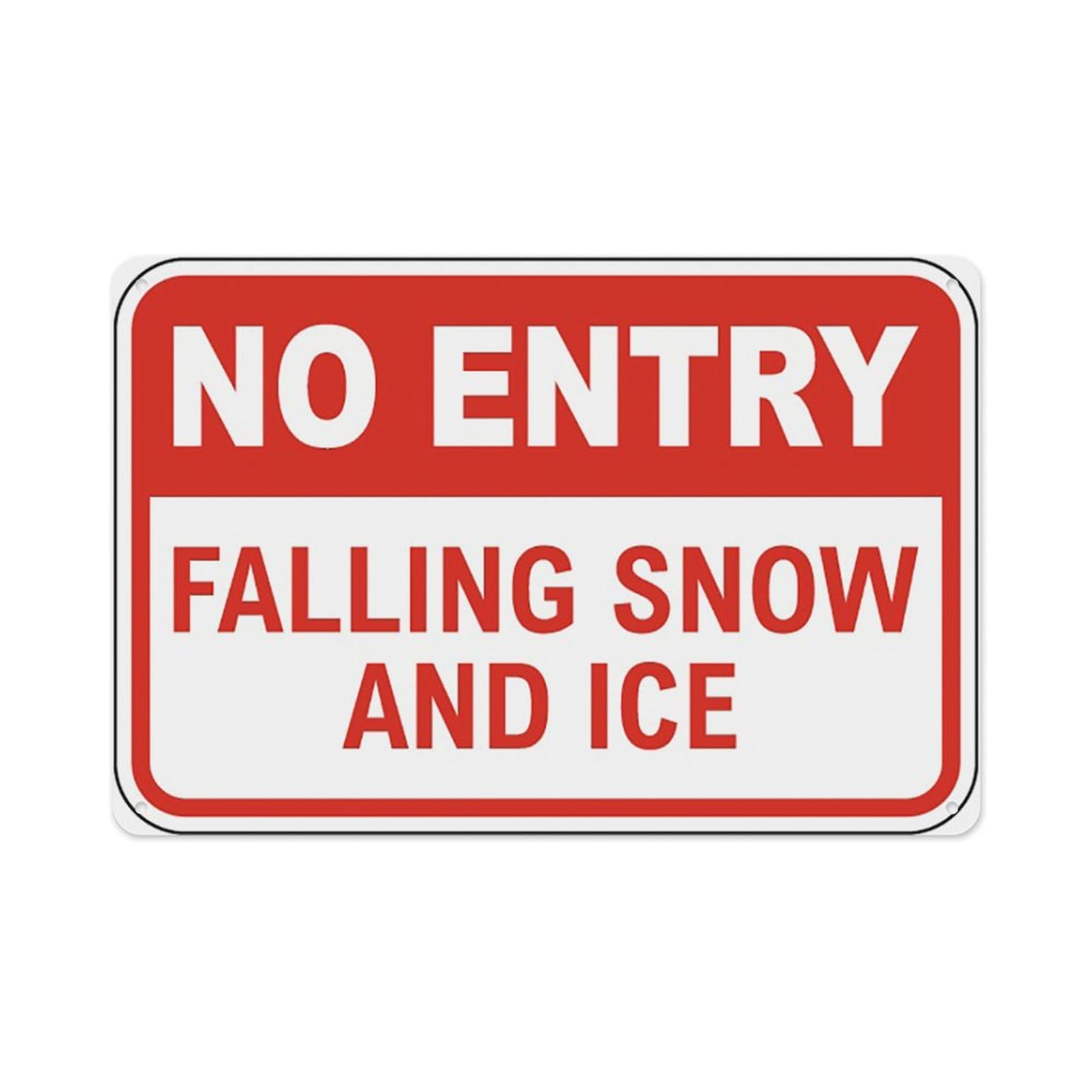 Peiyeety A05 No Entry Sign Aluminum Tin Warning Signs For Home Outdoor Garden 12X16 Inches