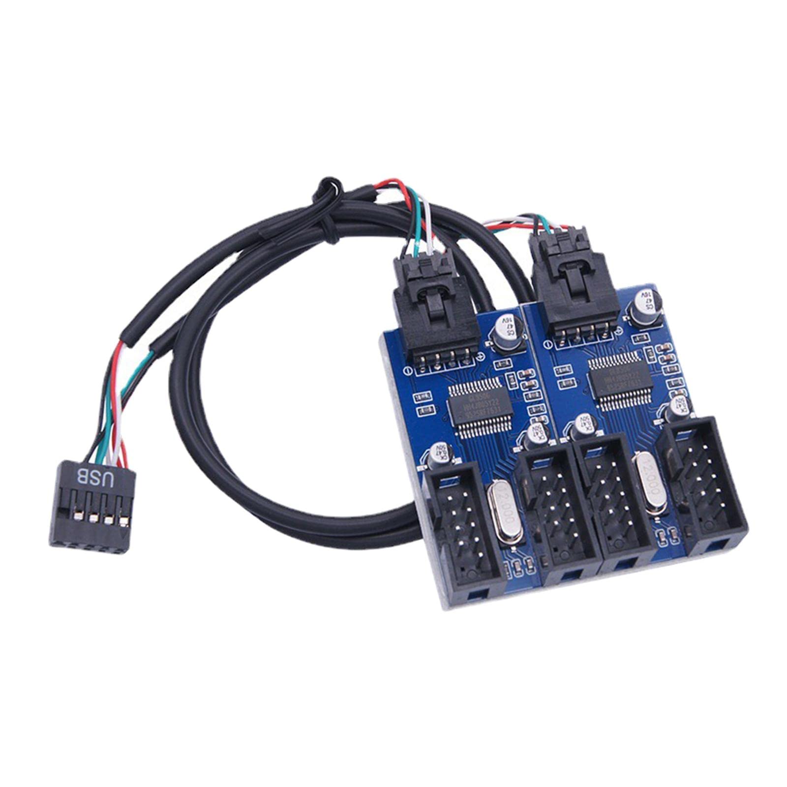 9 pin usb header interface usb cable port adapter for computer motherboard 1 to 4 cable
