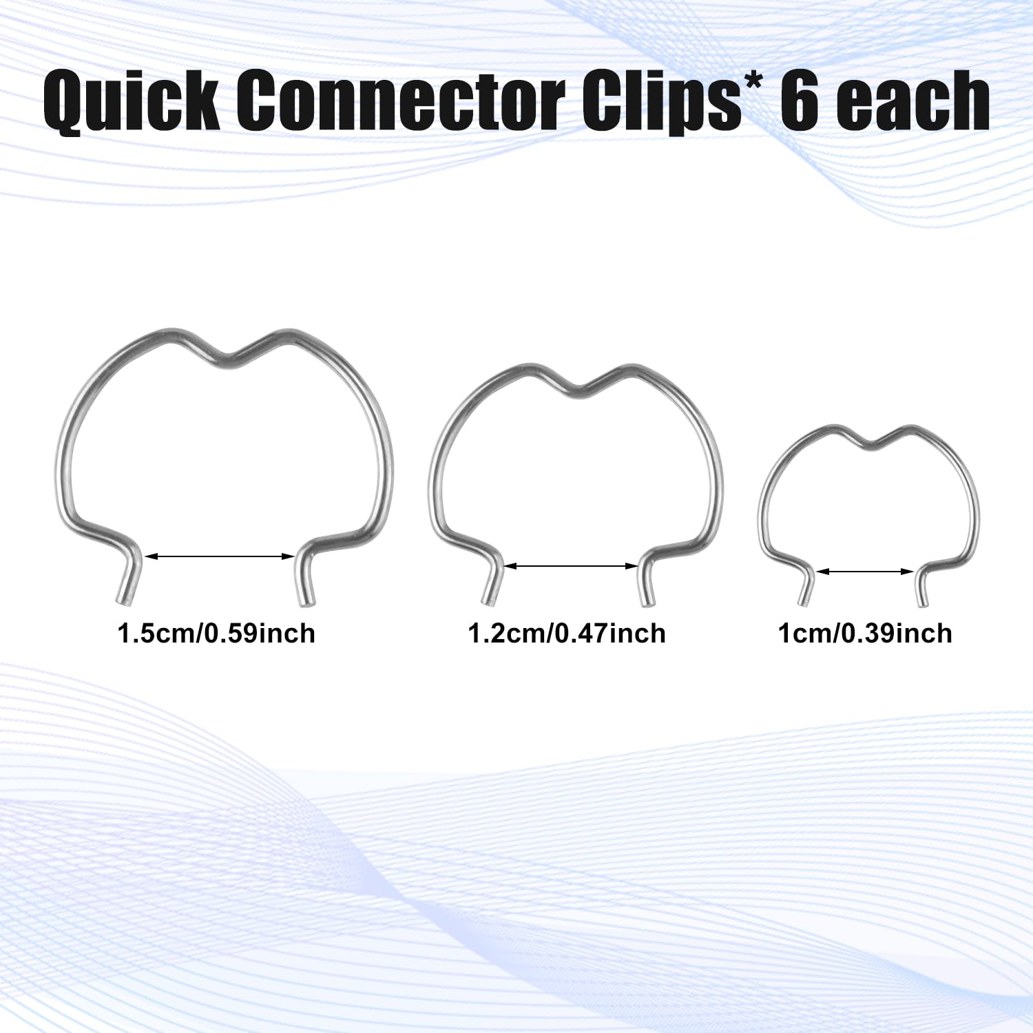 18pz 800-801 Clip per Connettore Rapido, 6-0,95cm 6-1,27cm 6-1,59cm Transmission Line Clips Della Linea di Trasmissione 3 Dimensioni Clip per Linea di Raffreddamento Della Trasmissione