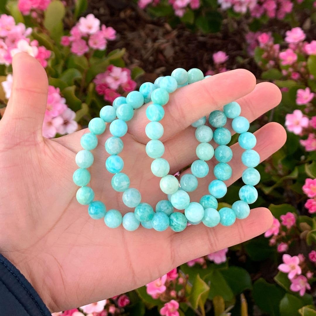 Adabele 1pc Natural Stretch Gemstone Bracelet 8mm (0.31") Bead 7 Inch to 8.5 inch Healing Crystal Energy Quartz Chakra Jewelry Women Unisex Birthday Gift - Image 2