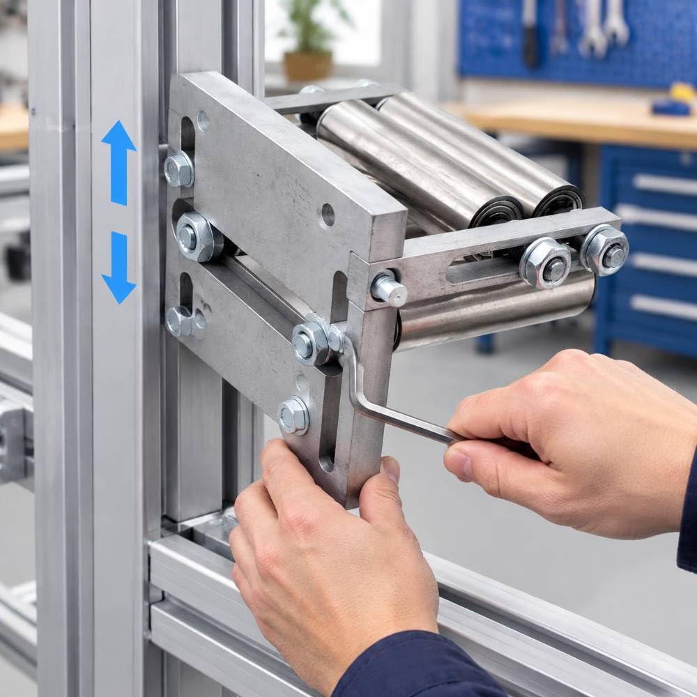 Guía para máquinas de bobinado, 4 Rodillos de Acero y Aluminio