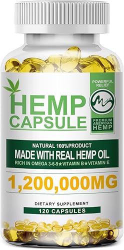 Cápsulas de aceite de cáñamo - 120 cápsulas blandas vegetales