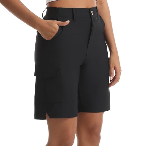 Women's Quick-Dry Lightweight Hiking Cargo Golf Shorts with 5 Pockets