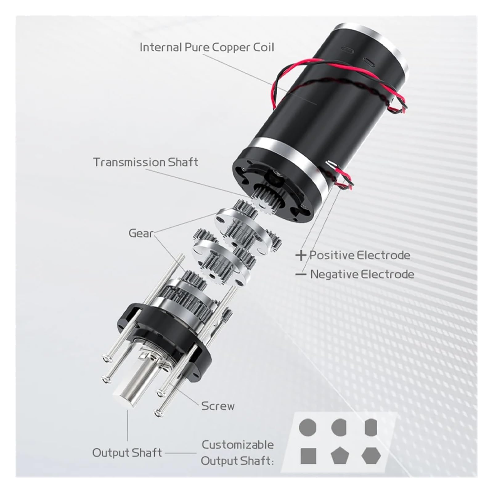 Miniatur-Gleichstrommotor, 32GP-31ZY, 12 V, 24 V, 11 RPM-2160 U/min, Karbonbürste, einstellbarer Geschwindigkeitsmotor mit hoher Leistung (1544 U/min, 12 V Bracket Motor)