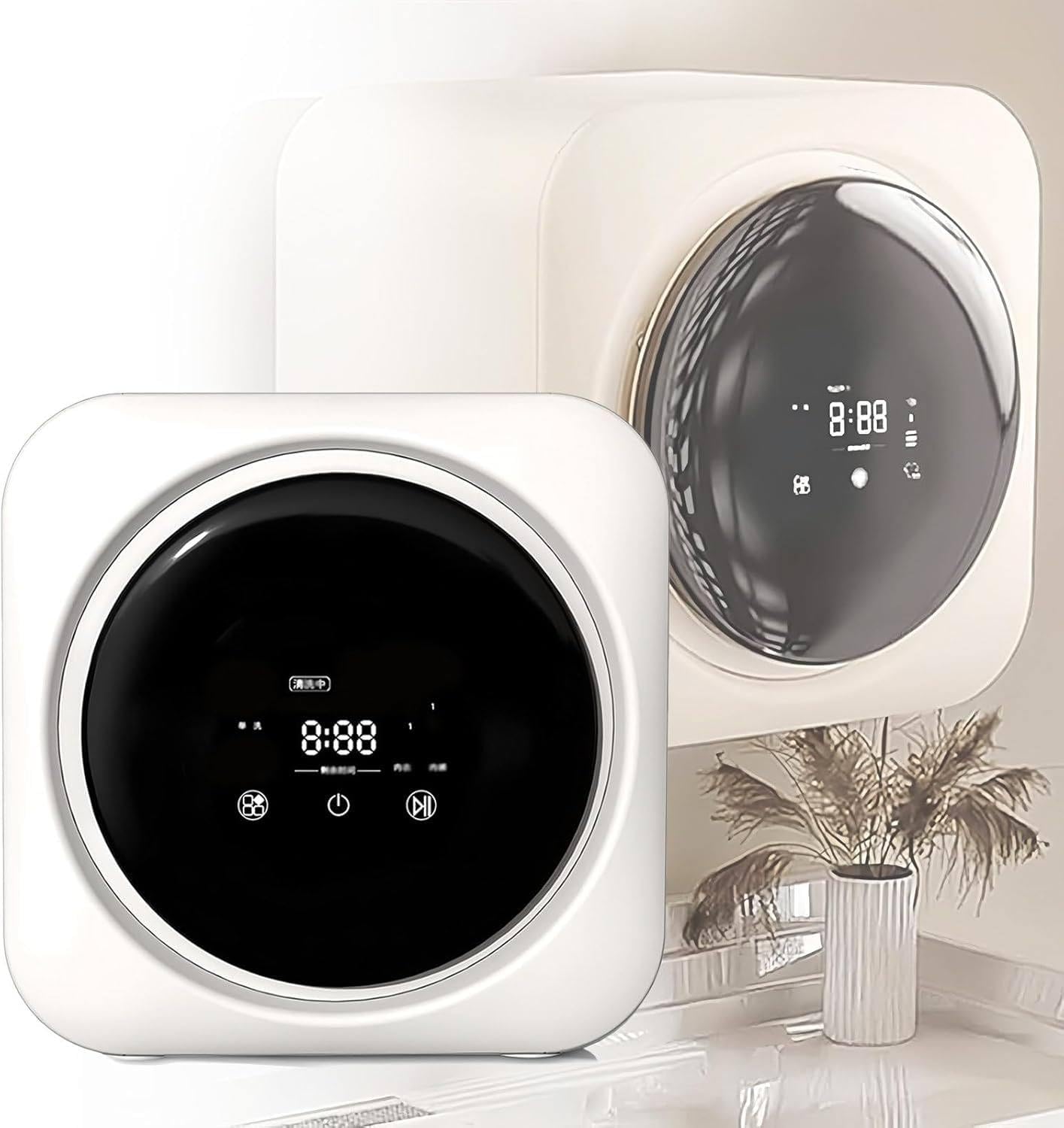 Mini lavadora y secadora de 170 W,lavadora automática todo en uno de 170 W/3,5 L,para pared o escritorio,ideal para calcetines y ropa interior,ideal para apartamentos y espacios pequeños. Wallhanging