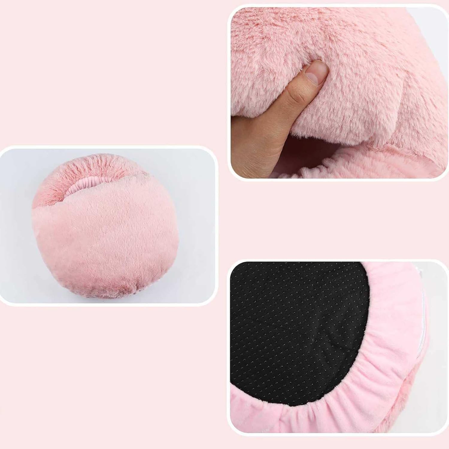 Heated Foot Warmer USB for Home,Office,Car,Soft Plush Foot Electric Heating Pad Rechargeable Winter Heating Shoes Insole Foot Warmer Slippers for Heat Therapy