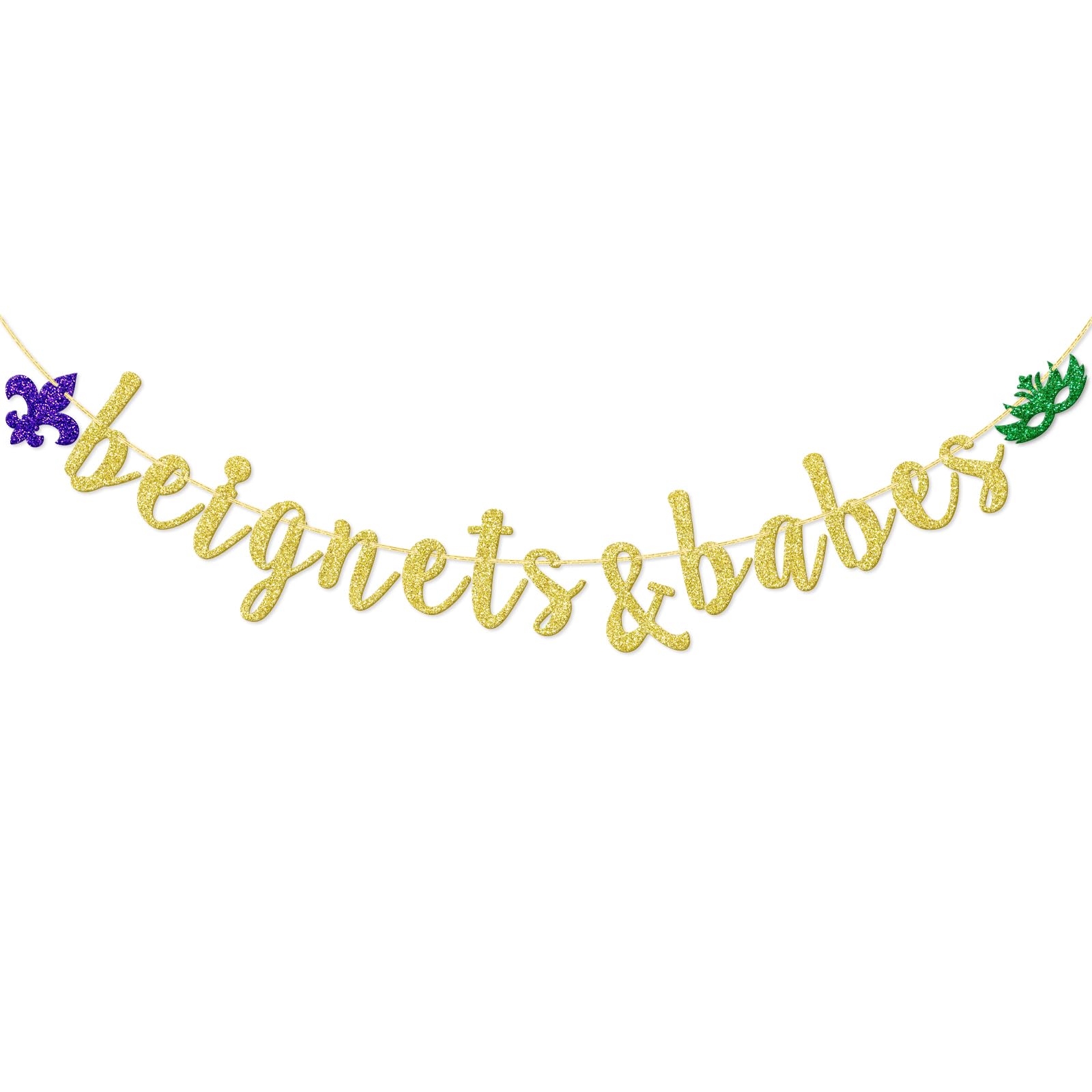 Beignets & Babes Banner, Nola Bachelorette Party Decorations, New Orleans Bachelorette Decorations, Pre-Strung Supplies for Beignets and Besties,
