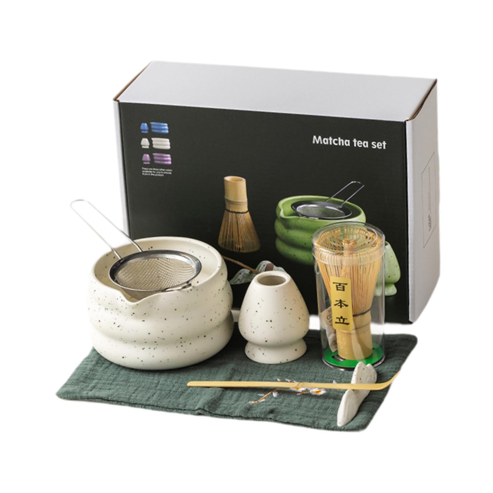 ATORSE™ Matcha Whisk Set Ceramic for Tea Lovers Matcha Gift Tea Ceremony Matcha Bowl White 7 piecs|Home & Garden|Food & Beverages|Tea 1