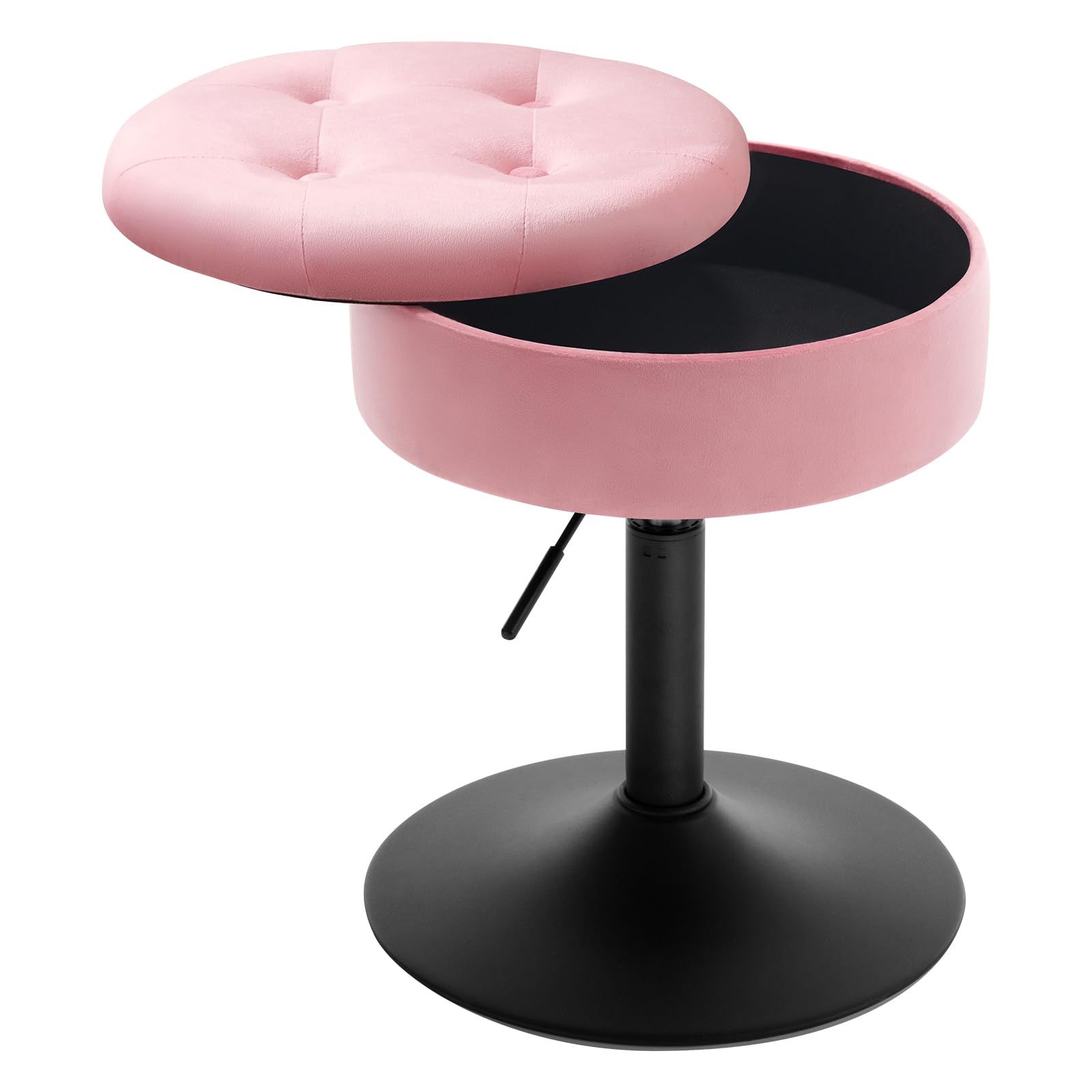 WOLTU Dressing Table Stools, Swivel Bar Stools, Removable Lid, Height Adjustable, for Living Room and Bedroom, Pink The Forest Stewardship Council