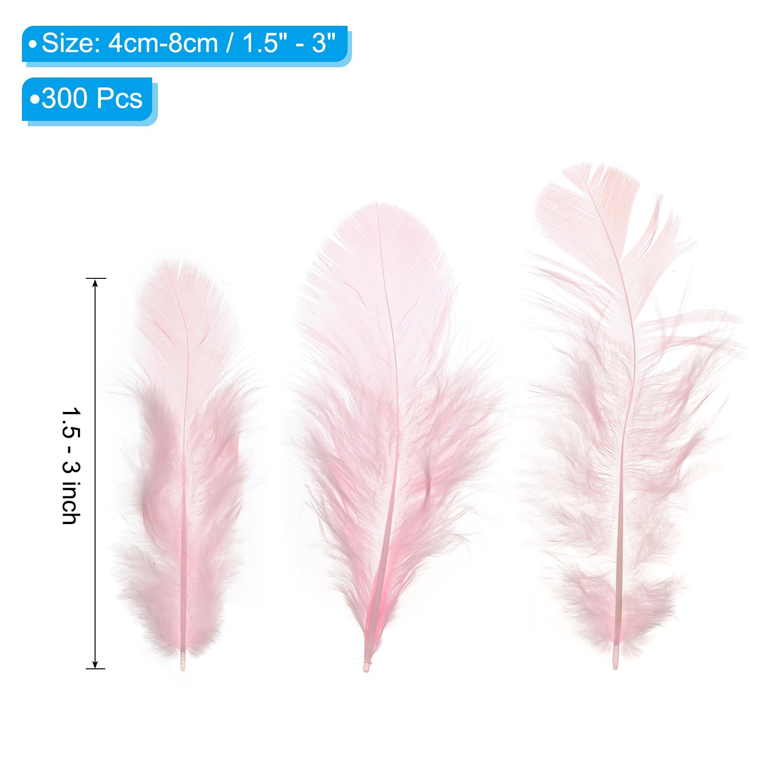 PATIKIL 1.5-3 Inch Saddle Hackle Rooster Feather - Image 2