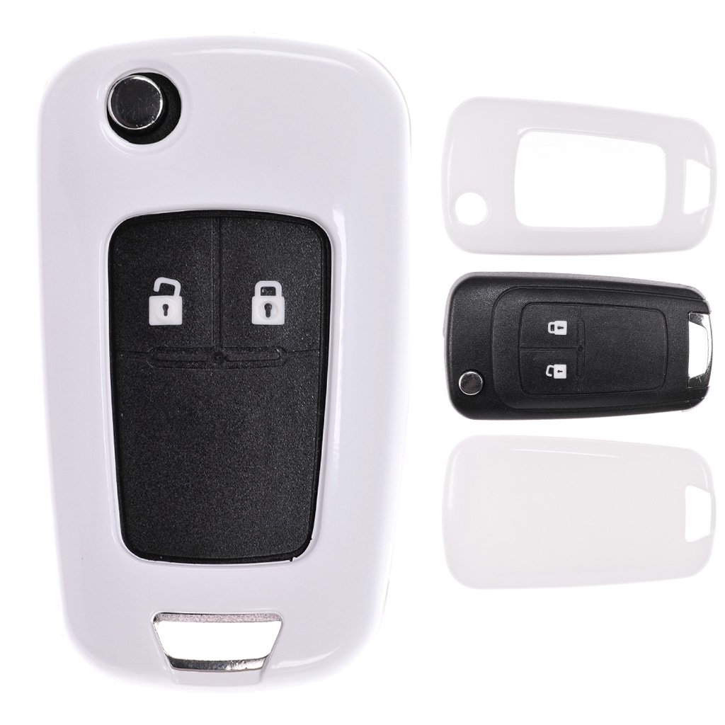 GIANTO Scocca per Chiave a 2 Tasti Compatibile con Opel Astra, Insignia, Meriva, Zafira, Mokka, Chevrolet Orlando, Aveo, Guscio Cover Ricambio Telecomando in Plastica con Lama