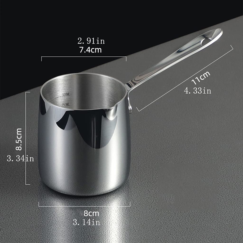 Sauciere Sauciere Milchkugel Edelstahl Pitcher von Kaffee- und Tee KÜCHE SAVY BOOT Milchwärmer und Weintopf for Home Geschenk Restaurant 400ml Schöpfkelle Gießen (Size : S)