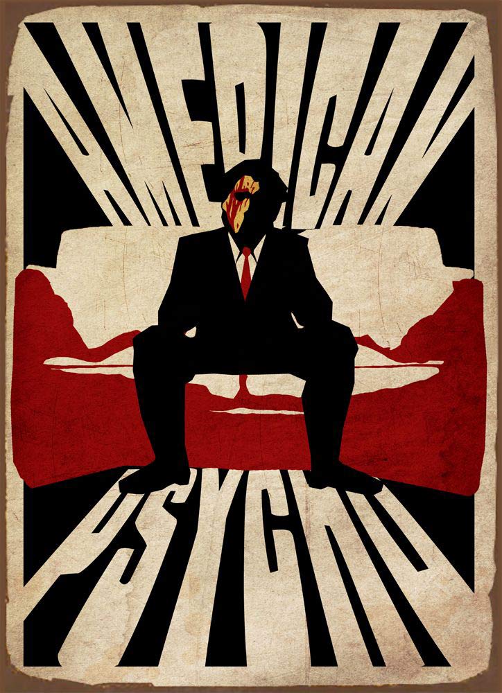BCTS The American Psycho Vintage Style Metal Advertising Wall Plaque Sign Tin Sign Metal Decor Metal Sign Poster 12x16 inches SPA12