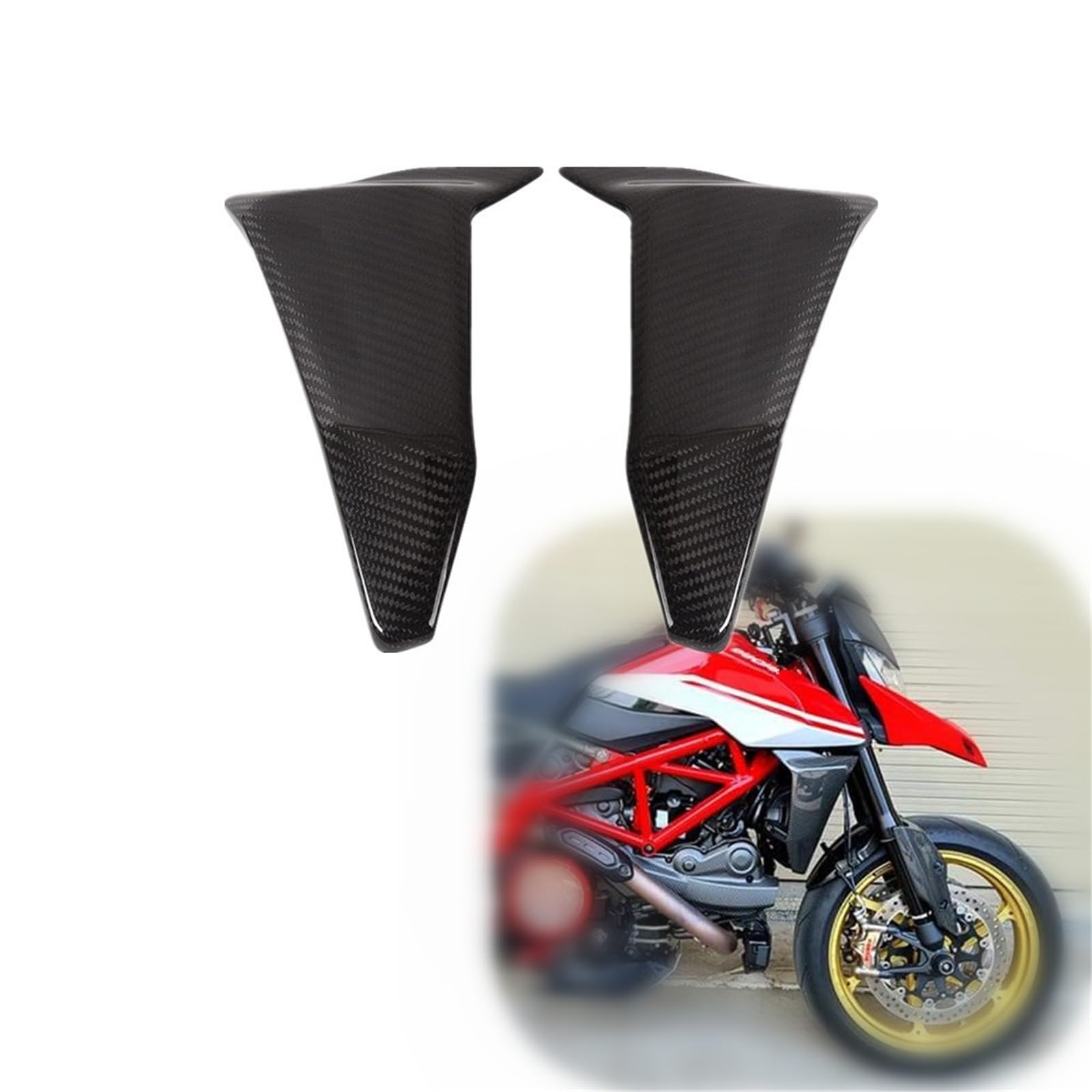 Osłona panelu chłodnicy Pasuje do Ducati Hypermotard 950 2019 2020 2021 Włókno węglowe Chłodnica wody Owiewka kolanowa Panele boczne