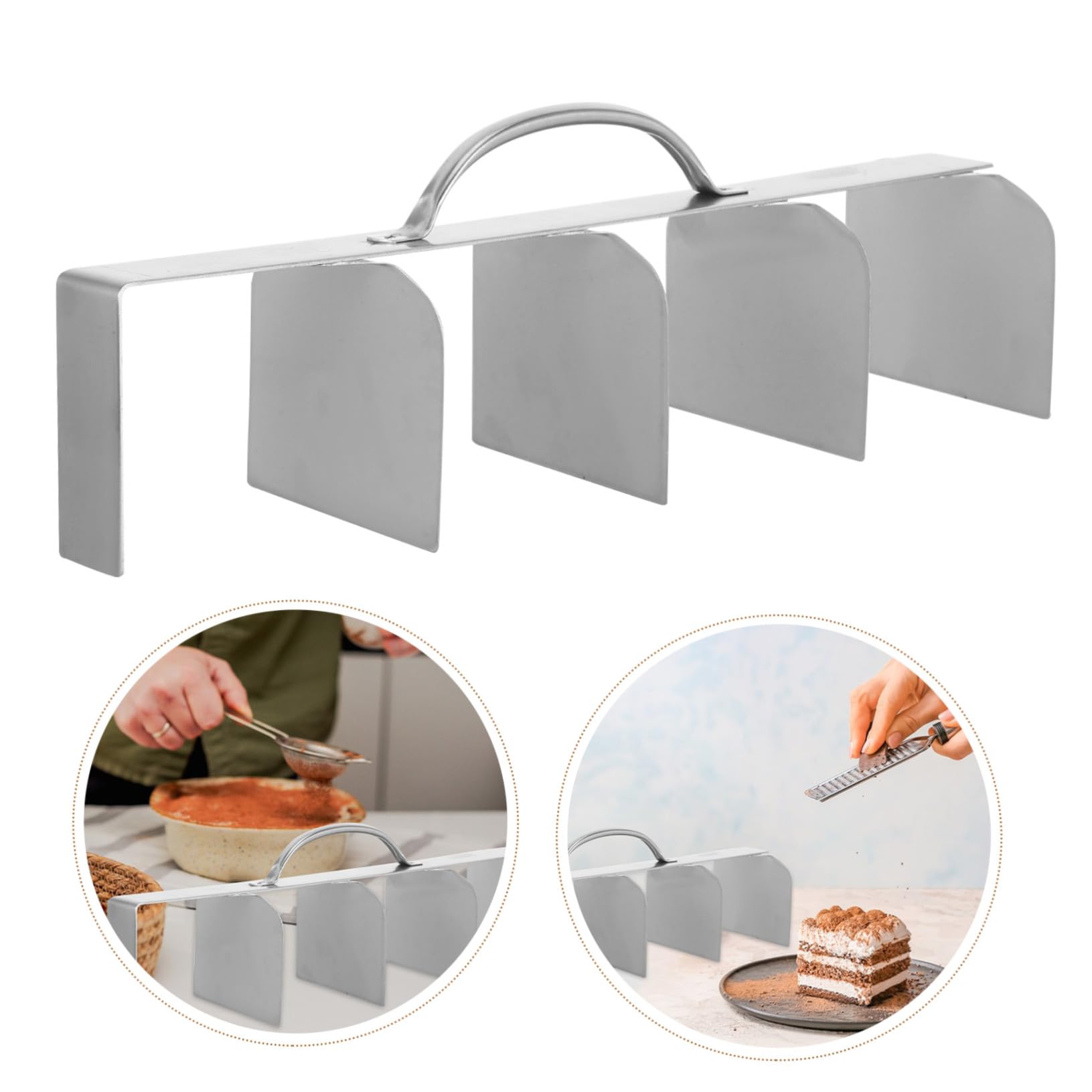 ABOOFAN Coupe-tiramisu Acier Inoxydable Découpe Précise pour Portion Uniforme Outil Professionnel pour Boulangeries et Restaurants Accessoire de Cuisson pour Plateau à Gâteau