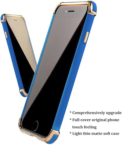 Miniatura 5 de Compatible con iPhone 8 Plus, ultra delgada, flexible, mate, para iPhone 8 Plus (azul)