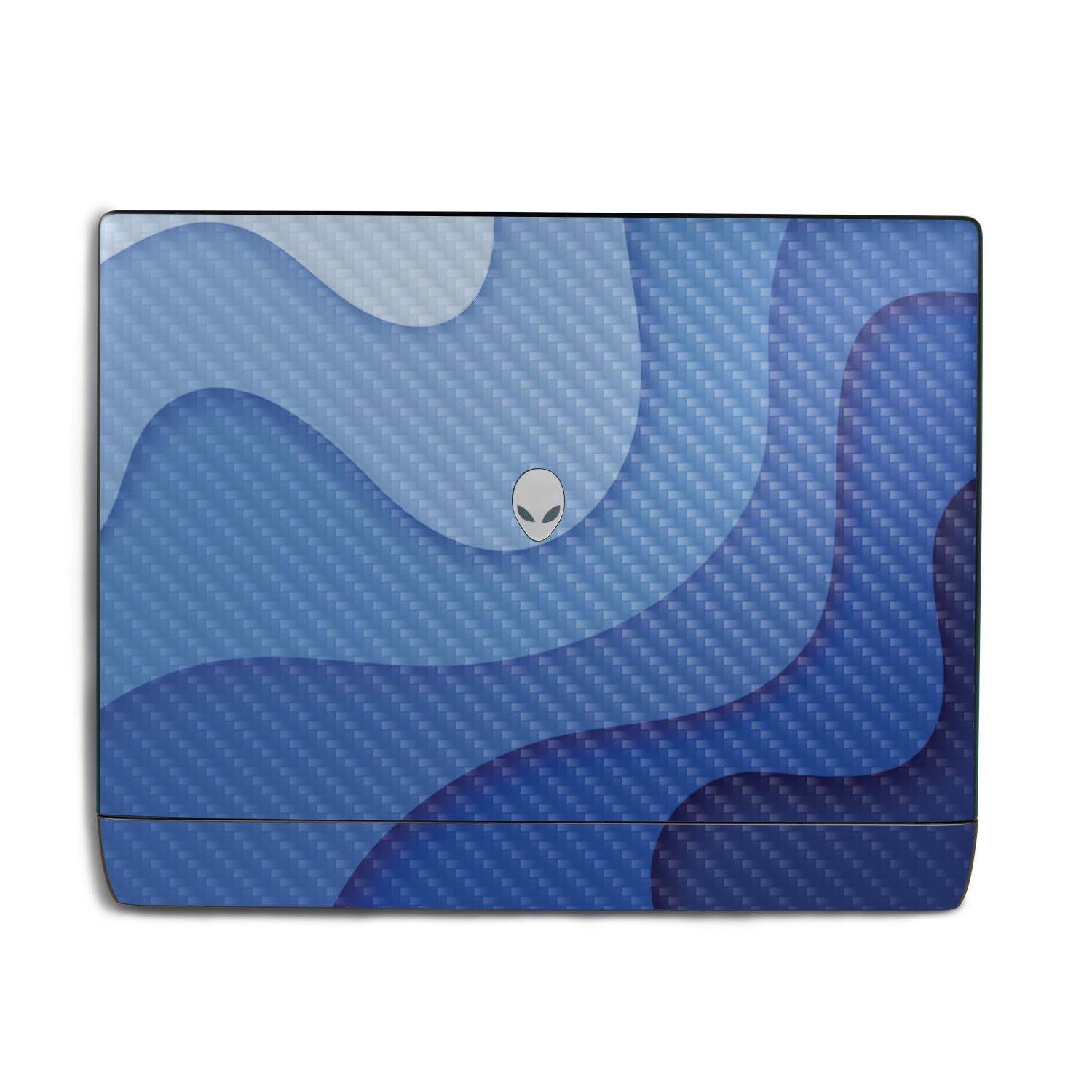 Carbon Fiber Laptop Skin Compatible with Alienware 18 Area-51 (2025) - Papercraft Blue - Premium 3M Vinyl Protective Wrap Decal Cover - Easy to Apply | Crafted in The USA by MightySkins