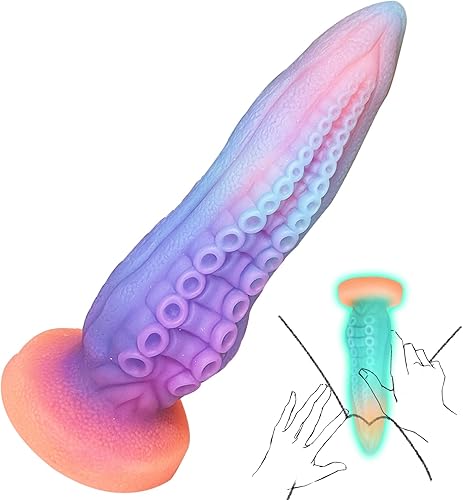 LOVEYESE - Consolador realista enorme y realista de 9.6 pulgadas, tentáculo de pulpo, monstruo monstruo, consolador de dragón de fantasía, tapón