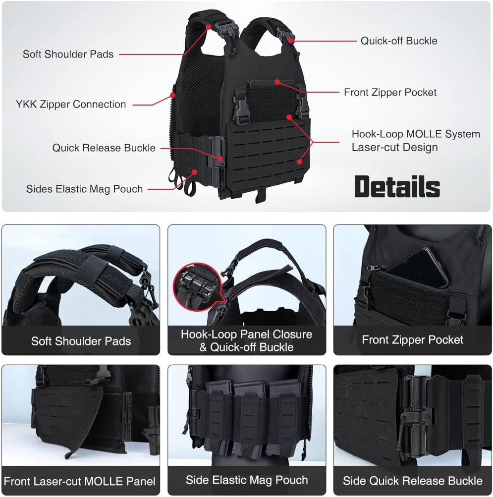 IDOGEAR Combat Sport Vest for Hunting Training Airsoft Outdoor Sports