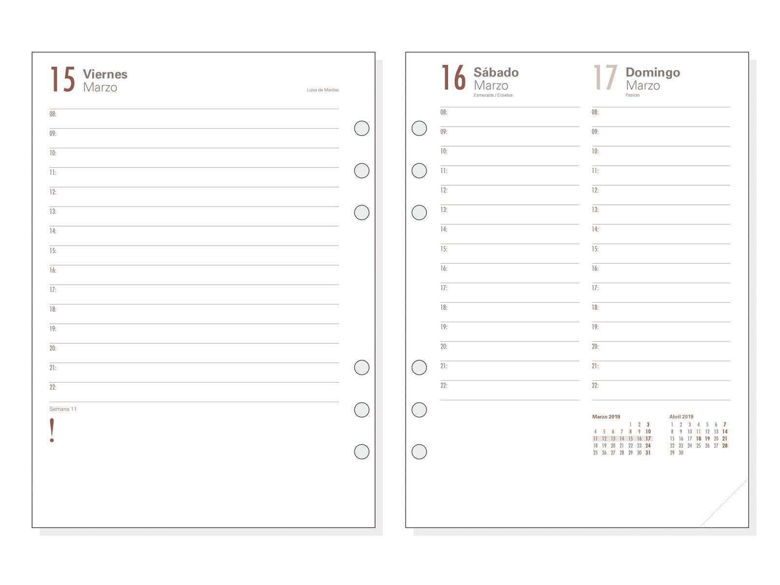 finocam 2733510 – Agenda Organizer giornaliera 2019