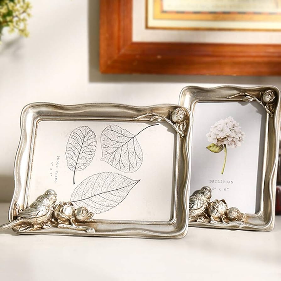 【未使用新品】額縁 ゴールド縁 シルバー 写真 フォトフレーム 3点セット FF ボックスフレーム 立体額 額縁 サービスL 128×90mm