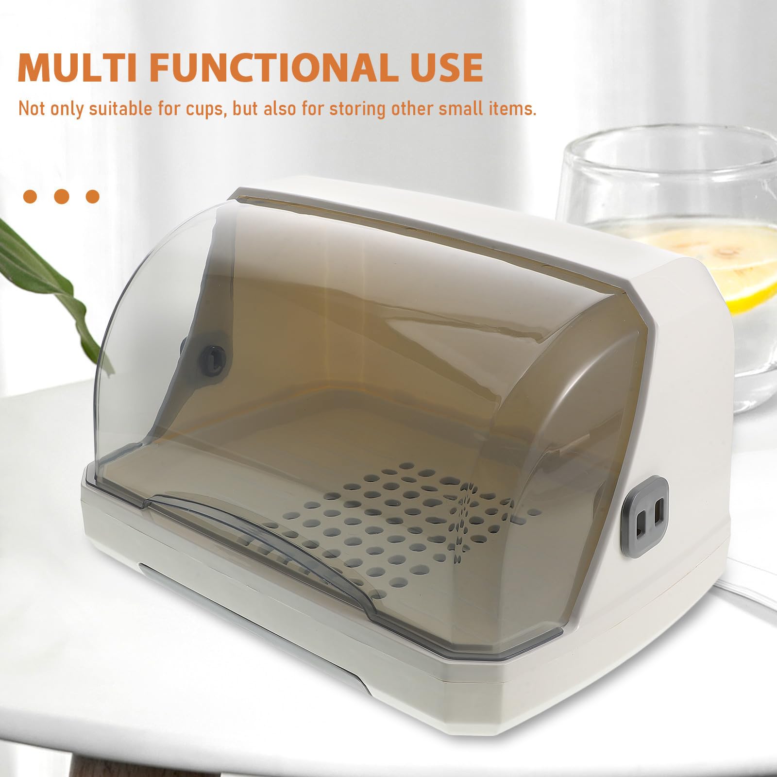 Tofficu Estante para Secar Biberones con Tapa y Material PP Organizador de Botellas con Gran Capacidad, Ahorro de Espacio para Uso en Encimeras del Hogar