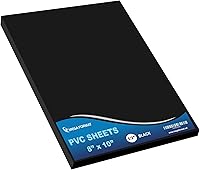 Vista 101 de Mega Format Hojas de plástico de PVC expandido, hoja blanca rígida de 6 x 12 pulgadas para manualidades, señalización y exhibiciones, tablero de PVC