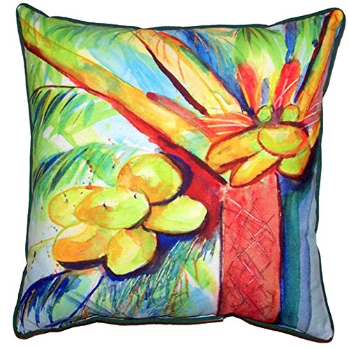 Betsy Drake HJ452 Cocoa Nut Tree Indoor/Outdoor Pillow, 18" x18"