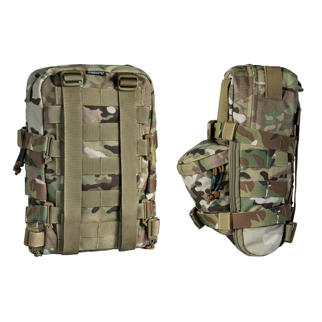 IDOGEAR OUTDOOR Tactical MOLLE Hydration Pack Outdoor Water Bladder Carrier Pack Mini Water Reservoir Bag for Tactical Vest Backpack(camo)