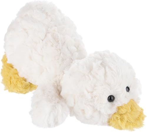 Miniatura 5 de Apricot Lamb Juguetes de peluche amarillo de peluche de pato mentiroso suave, perfecto para niños de 11 pulgadas