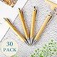 CYH Bambus Holzkugelschreiber Set, 30 Stück Holz Kugelschreiber Schreibgerät, Nachhaltiges Kugelschreiber Set für Schreiben, Journaling, Büroalltag, Schule, Abschlussgeschenk